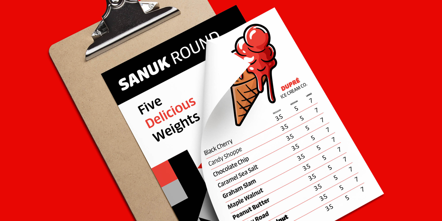 Przykład czcionki FF Sanuk Round Ultra